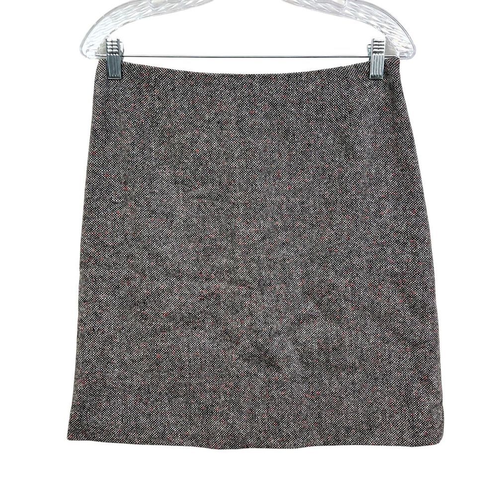 Bloomingdale's & Tahari Womens Wool Blend Pencil Skirt Lined Black White Sz 6*